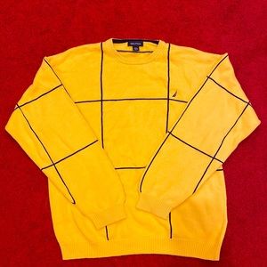 Nautica Yellow Striped Sweater